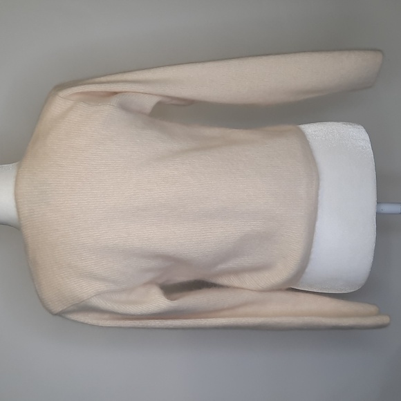 I.B. Diffusion Vintage Ivory Mohair Blend Beaded Jacket Cardigan, Size Small - Picture 5 of 6